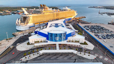 The Allure of the Seas in Galveston in 2022, when Royal Caribbean opened its new terminal there.