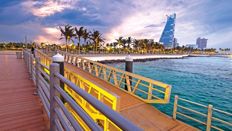 The waterfront in Jeddah, Saudi Arabia, a popular departure point for cruises in the region.