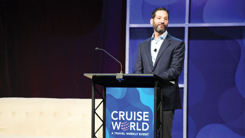 Carnival Corp. CEO Josh Weinstein took the stage at the opening session of CruiseWorld, a Travel Weekly event.