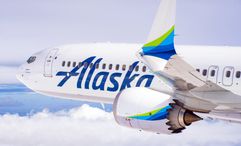 An Alaska Airlines Boeing 737 Max 9 plane.