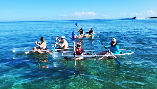 One of the offerings on GetMyBoat is a two-hour guided clear kayak and snorkeling tour at $70 per person, per hour.