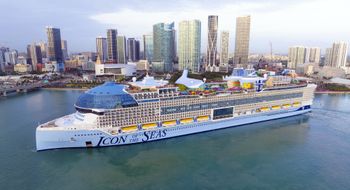 Royal Caribbean's Icon of the Seas arrived in Miami earlier this month ahead of its maiden cruise on Jan. 27.