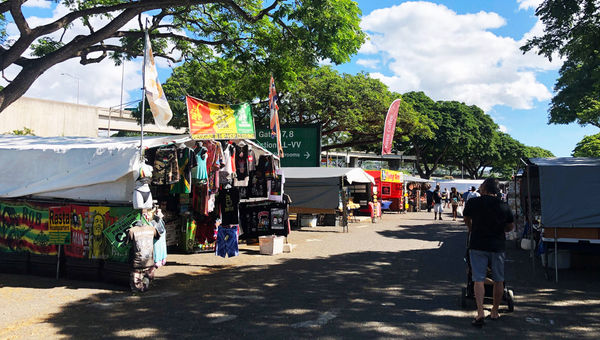 The Aloha Stadium Swap Meet and Marketplace is an outdoor market that features more than 400 vendors.