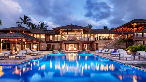 The Balinese-inspired estate Hale Ai Kai is a luxury compound made up of four connected pavilions.